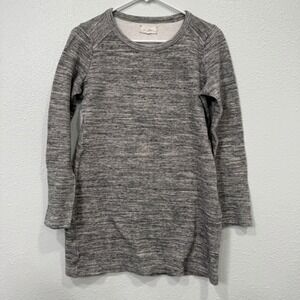 Lou & Grey Heathered‎ Grey Long Sleeve Crew Neck Tunic Size M